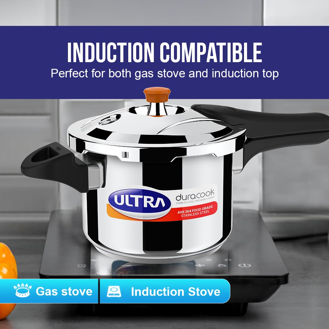 Ultra Durocook Pressure Cooker | 3 Litre | Bakelite Handles | 10 Years Warranty |