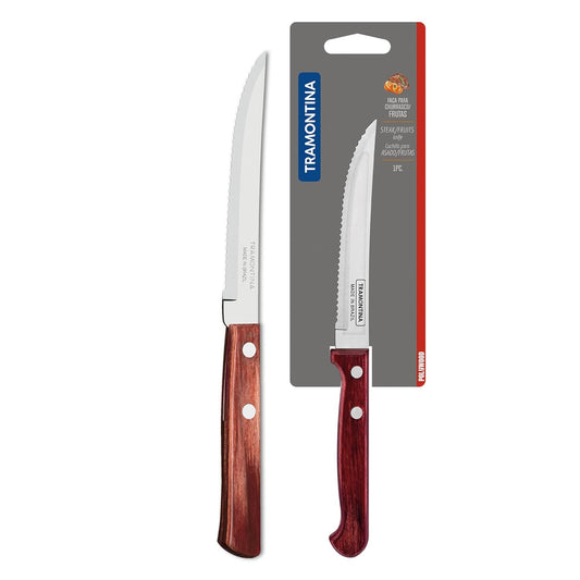 Tramontina Polywood Fruit Steak Knife | Kitchen Knife for Fruits | Heat Resistant | 5 Year Warranty |