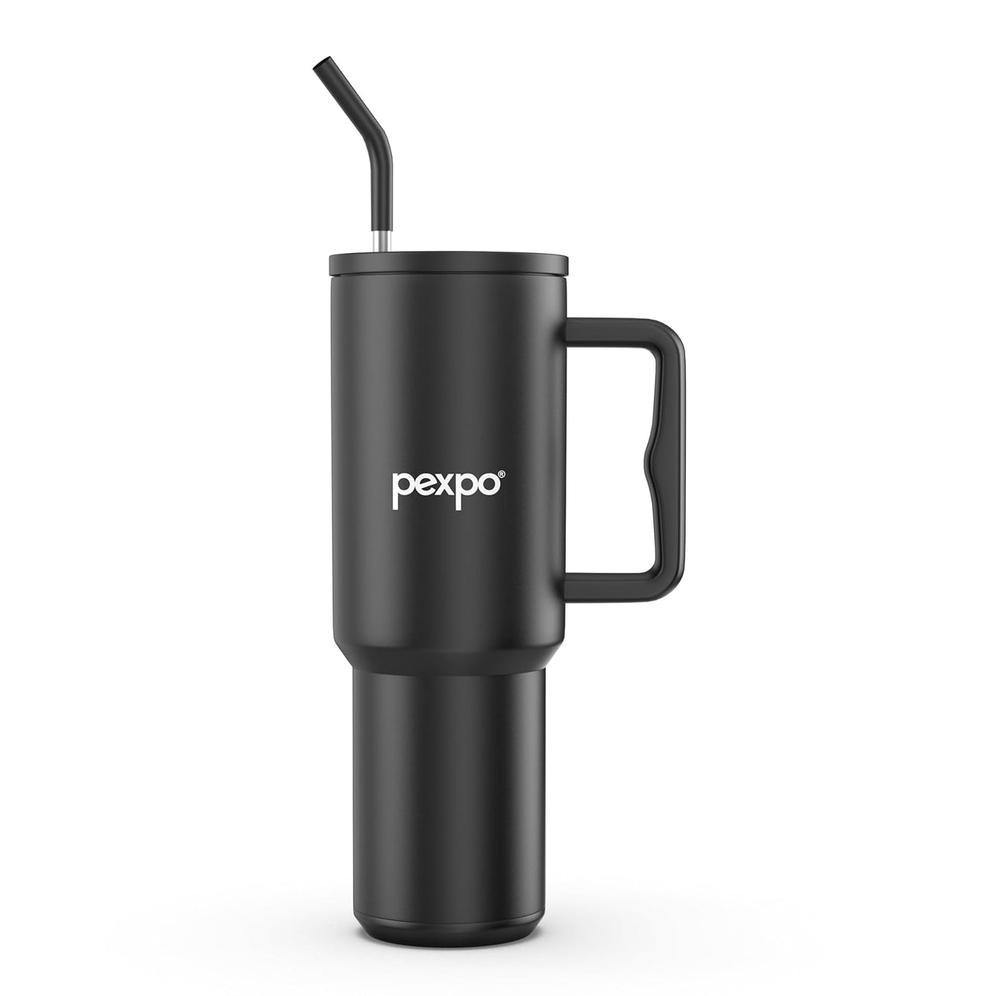 Pexpo Stainless Steel Tumbler with Handle | Stanzy Black | 1200ml |