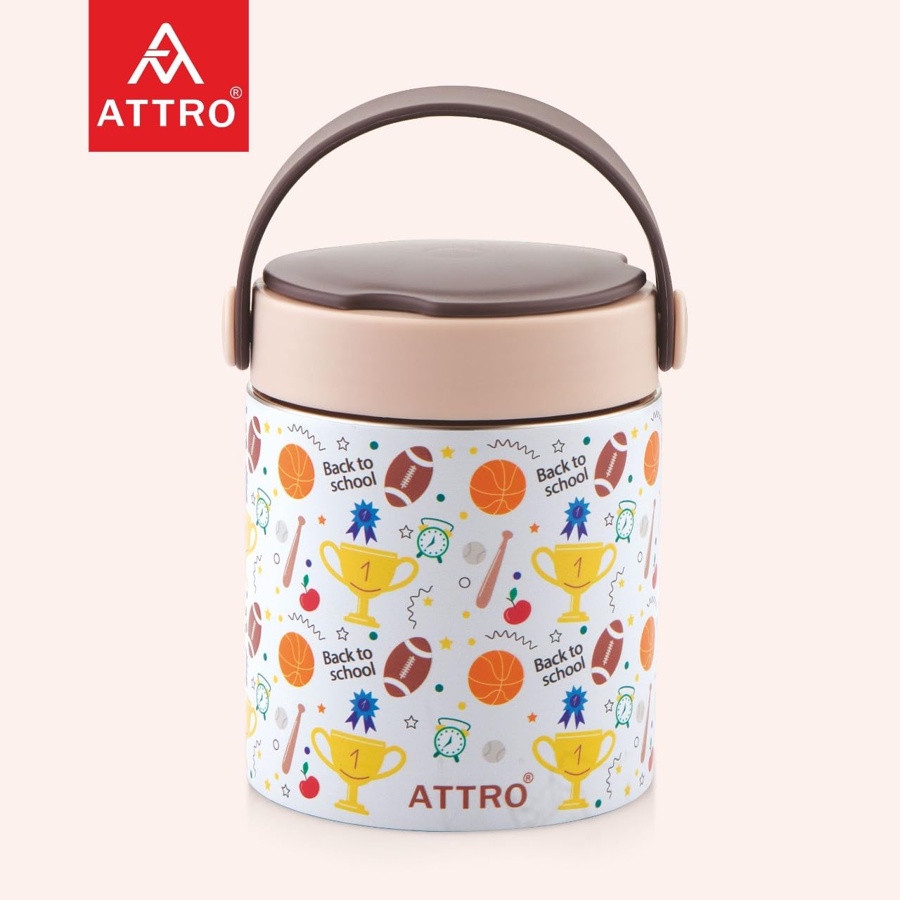 ATTRO Happy Go Vacuum Insulated Stainless Steel Soup Jar | 500ml |