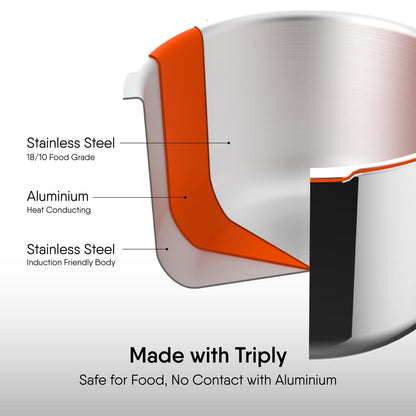 Stahl Xpress Pressure Cooker | 5 Litre | Outer Lid | 5 years Warranty | Long Lasting Performance