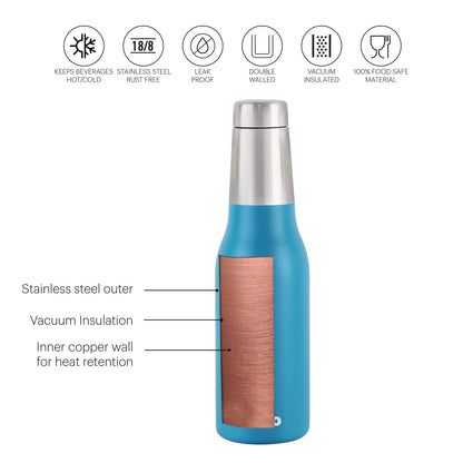 Cello Duro Tuff Stainless Steel Series Trek Flask | 900ml | Blue |