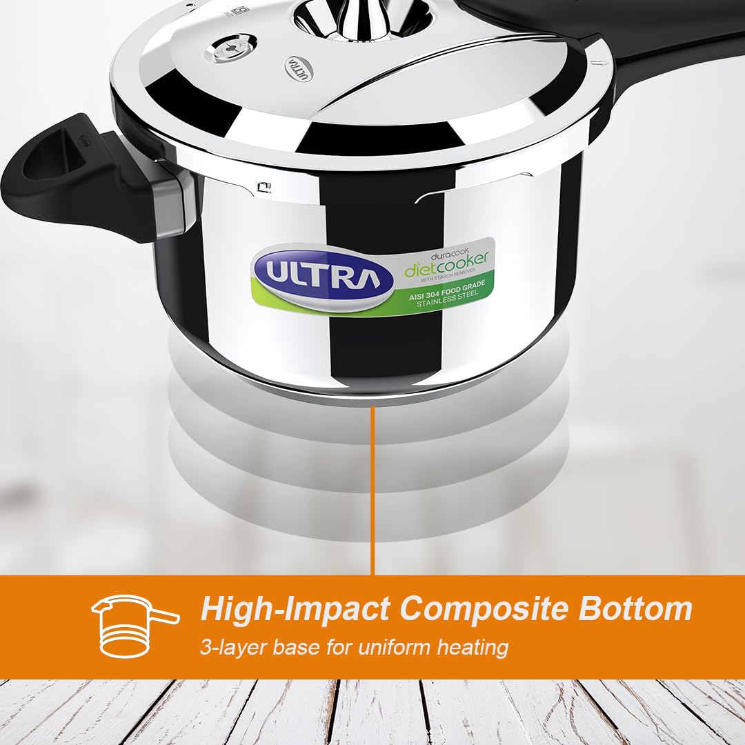 Ultra Pressure Cooker | 3 Litre | 5 Year Warranty | Spillage Control |
