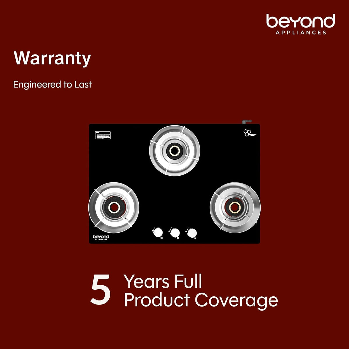 Beyond Appliances Quantum Manual Ignition Gas Saver Stove | 5-Star Energy Rated | LPG & PNG Compatible with 10-Year Warranty |