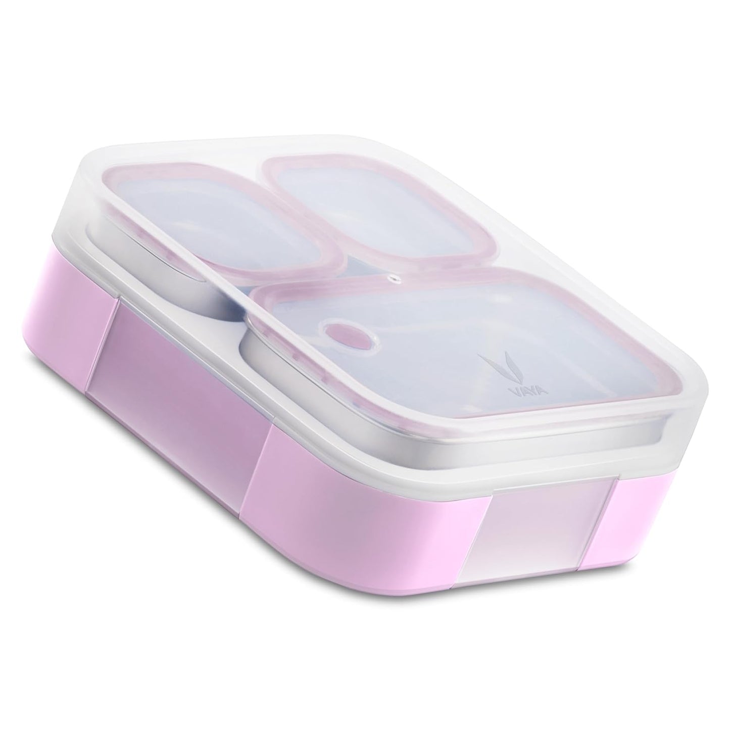 Vaya Tydbyt Lunch Box with 3 Stainless Steel Containers | Travel Friendly | Compact |
