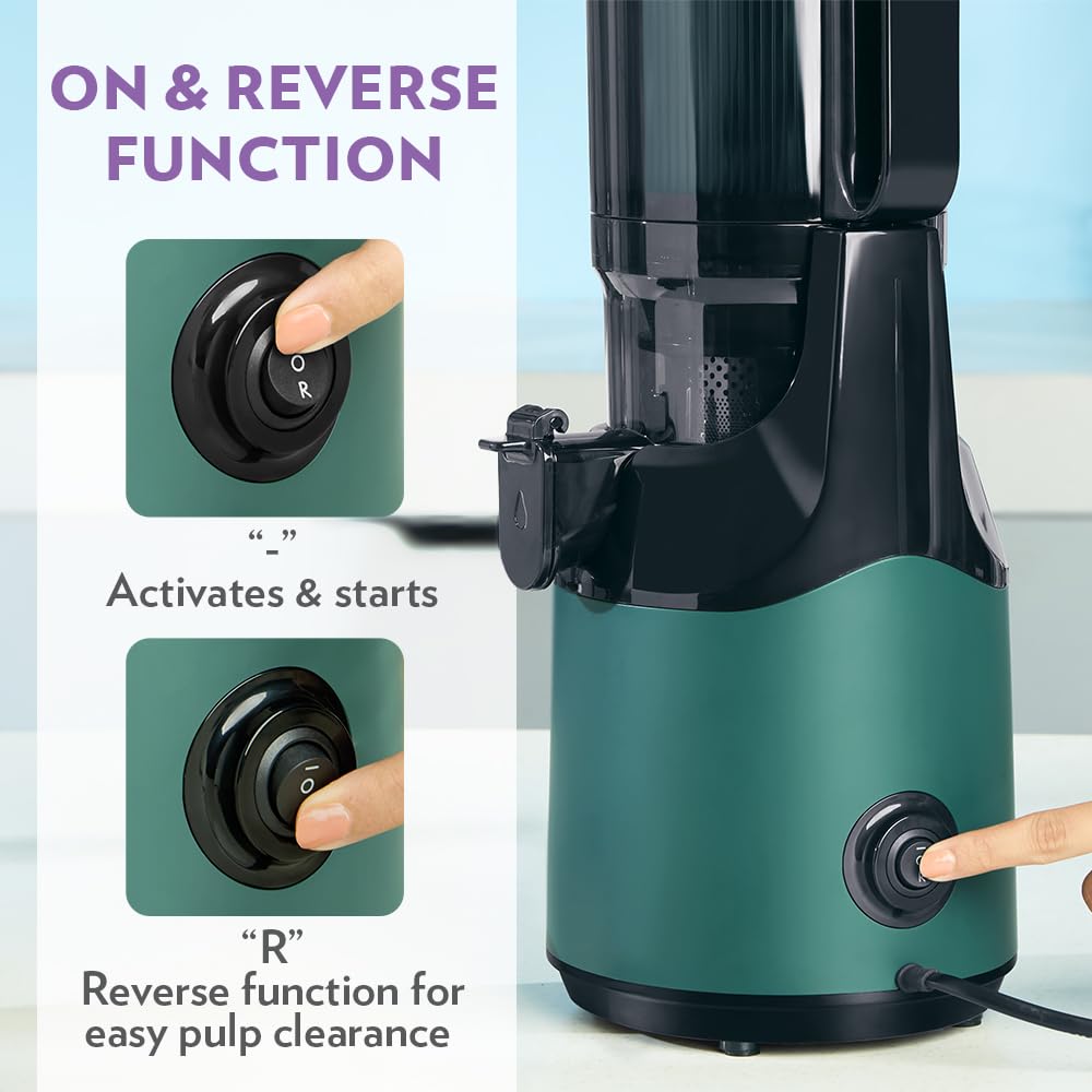 Borosil Vita Rich Cold Press Juicer | Green | 250W | Low Noise Motor |
