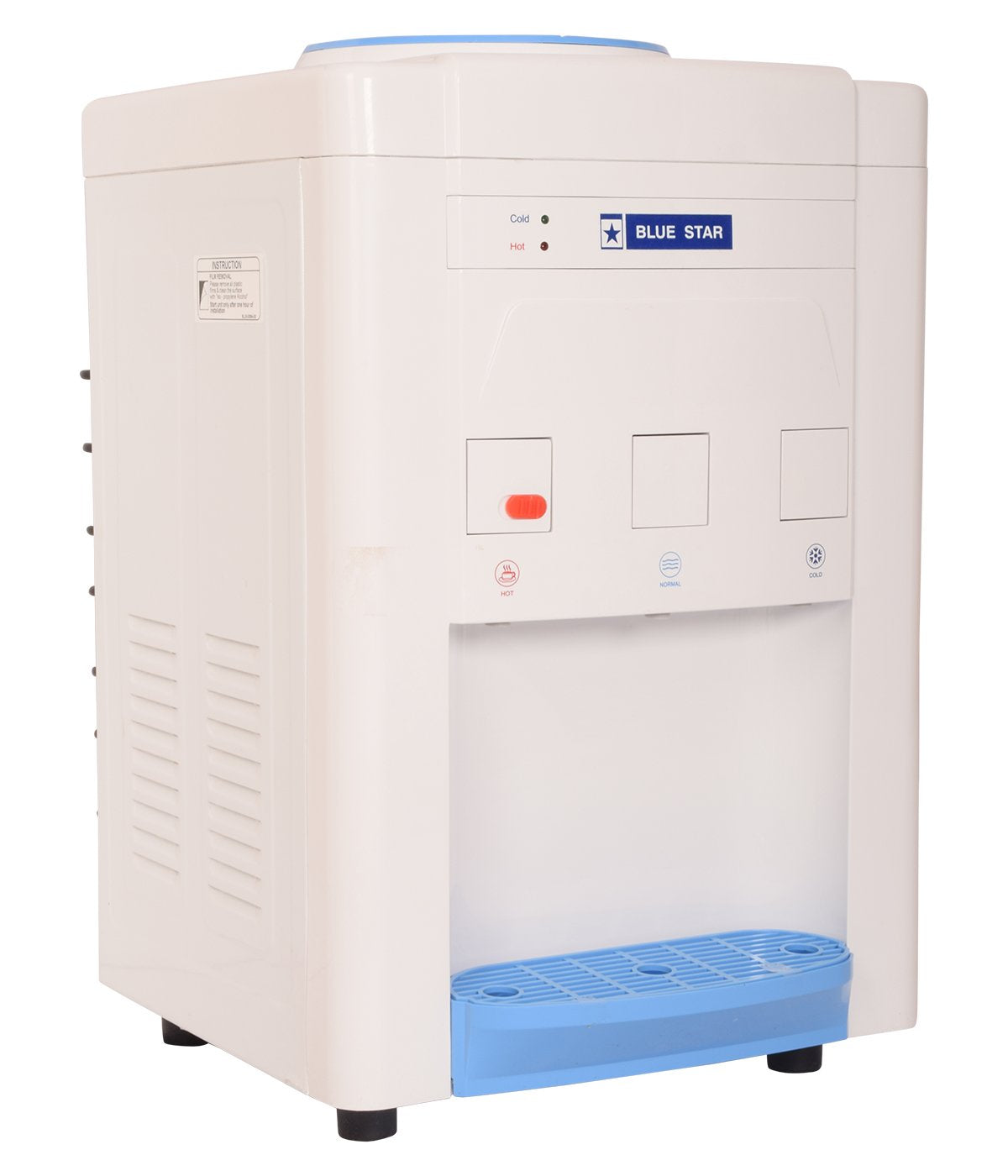 Blue Star Table Top Water Dispenser | BWD3TTGA | Hot, Cold & Normal Water| 3 Litre | White |