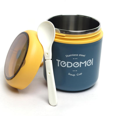 Tedemei Stainless Steel Insulated Lunch Box | Microwave Heating | Blue |