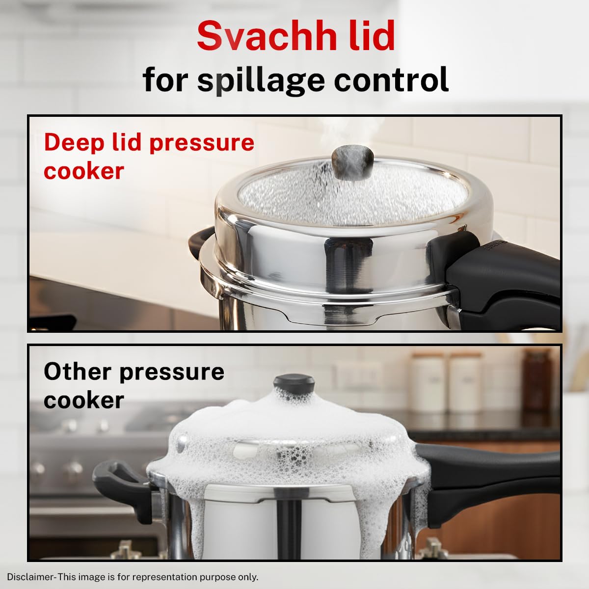 Prestige Deluxe Alpha Stainless Steel Pressure Cooker | 10 Litre | 10 Years Warranty | Large |