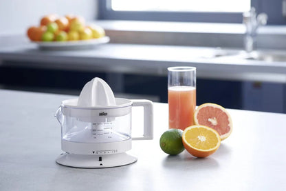 Braun Citrus Juicer | Automatic | White | 20 Watts | 350 ml capacity