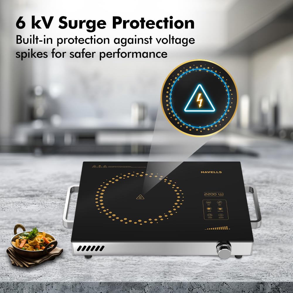 Havells Glo TC22 | 2200 Watt | Infrared Induction Cooktop With Digital Display |