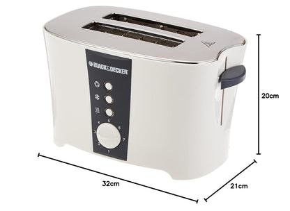 Black + Decker Toaster | 800-Watt | 2-Slice Pop-Up Toaster | Cool Touch Body |