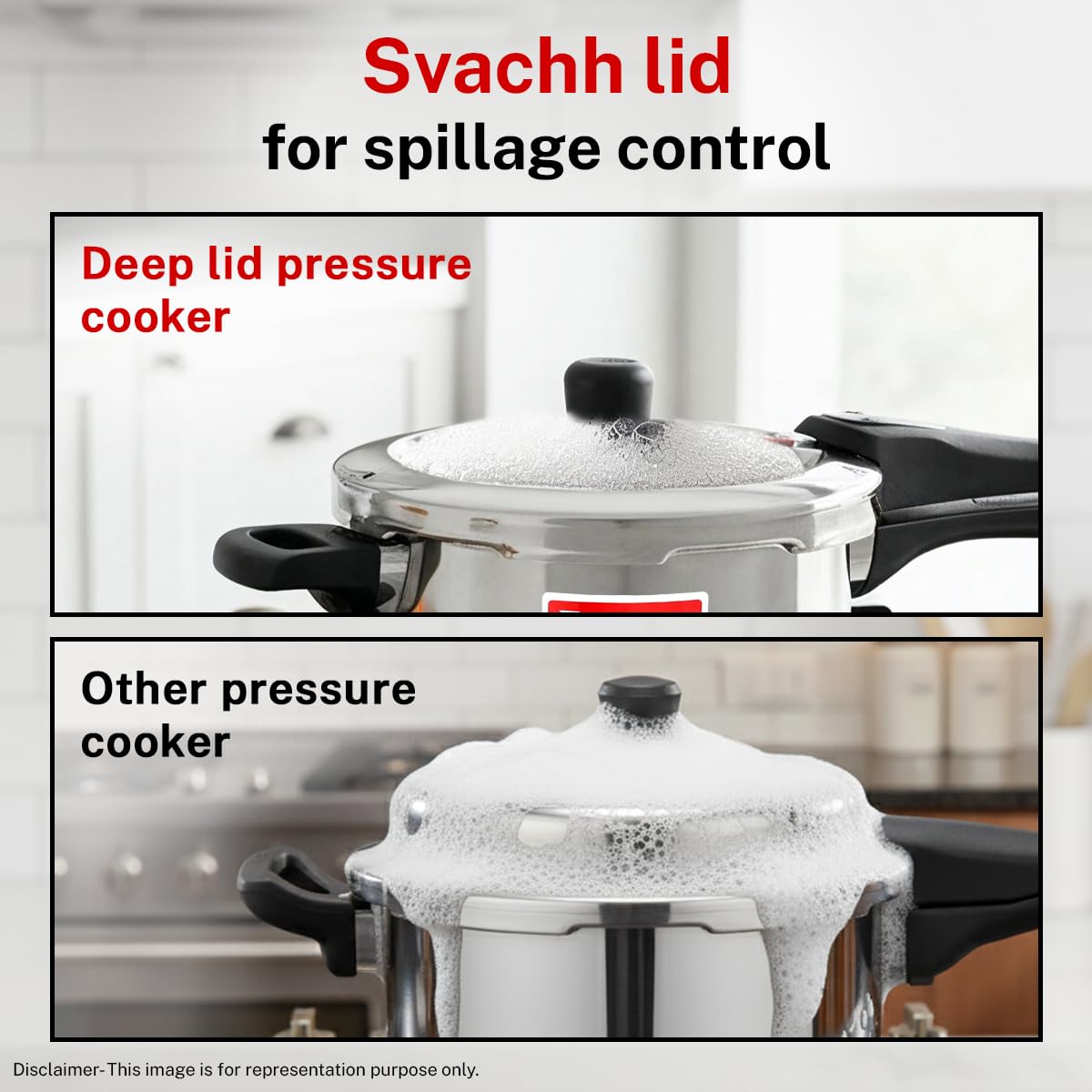 Prestige Triply Svach Pressure Cooker | 3 Litre | ISI Certified | 5 Years Warranty |