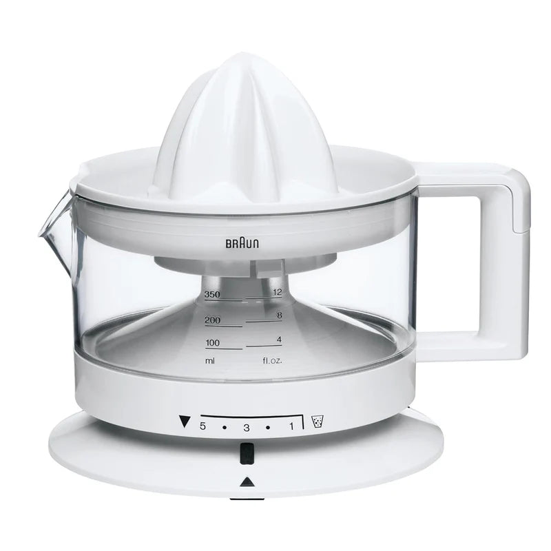 Braun Citrus Juicer | Automatic | White | 20 Watts | 350 ml capacity