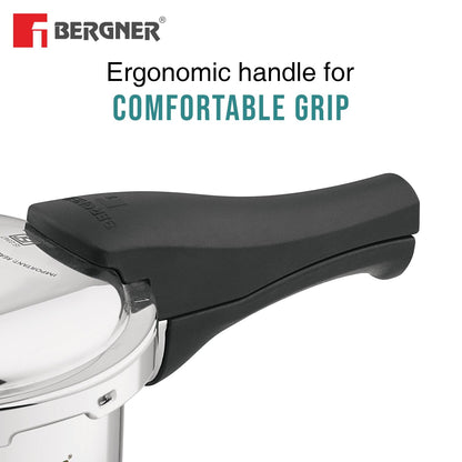 Bergner Tri-Max | 3 Litres |Triply Pressure Cooker | Outer Lid Cooker |