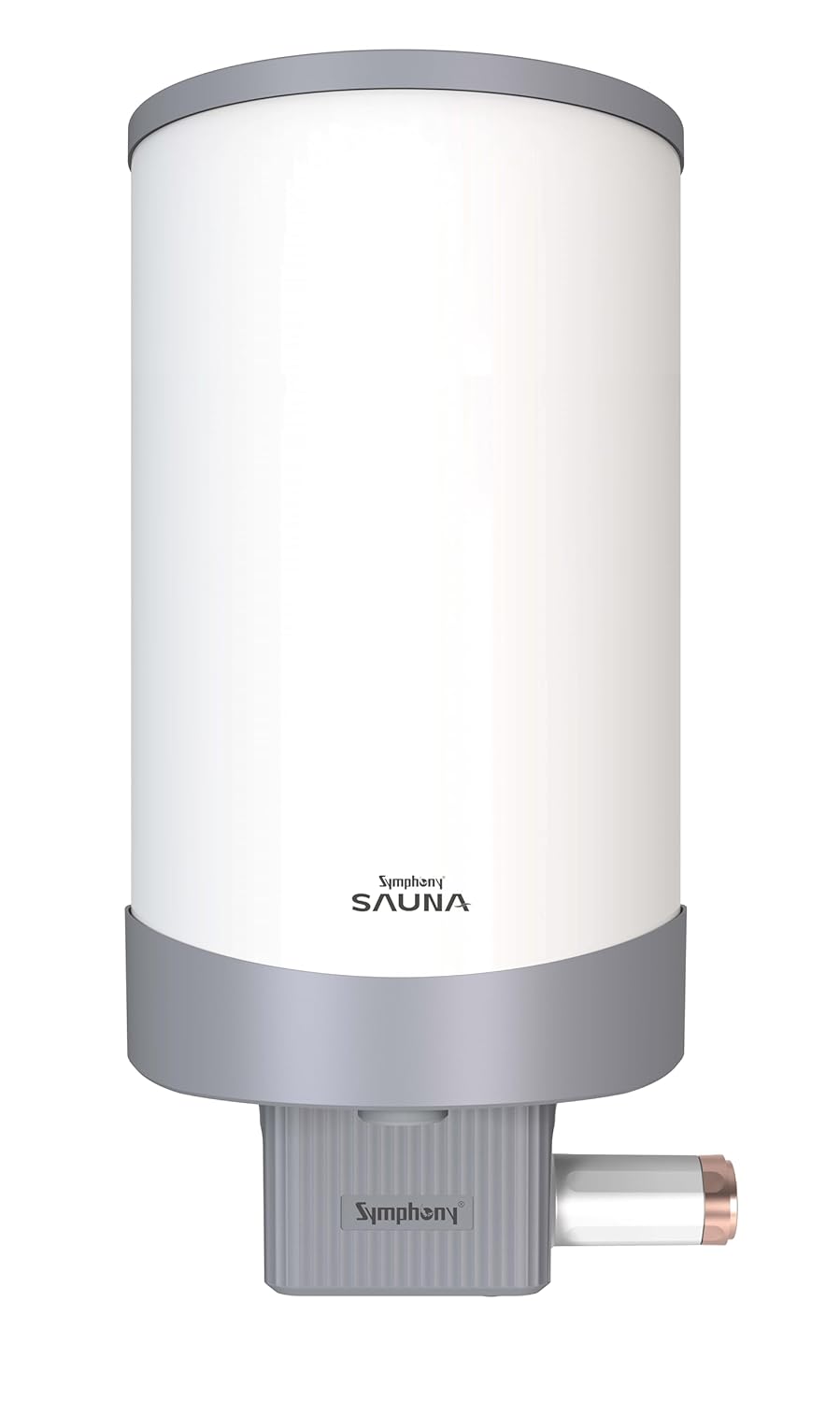 Symphony Sauna Geyser with PUROPOD Filter | White | Hairfall Control Smart Geyser
