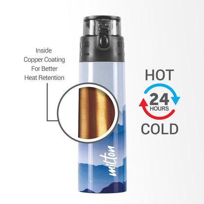 Milton Artesia Thermosteel Water Bottle | 24 Hours Hot & Cold | Blue | 900 ml | Blue |