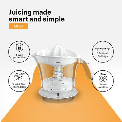 Braun Citrus Juicer | 1 Litre |  CJ301BI-MPZ9 | 20 Watts |
