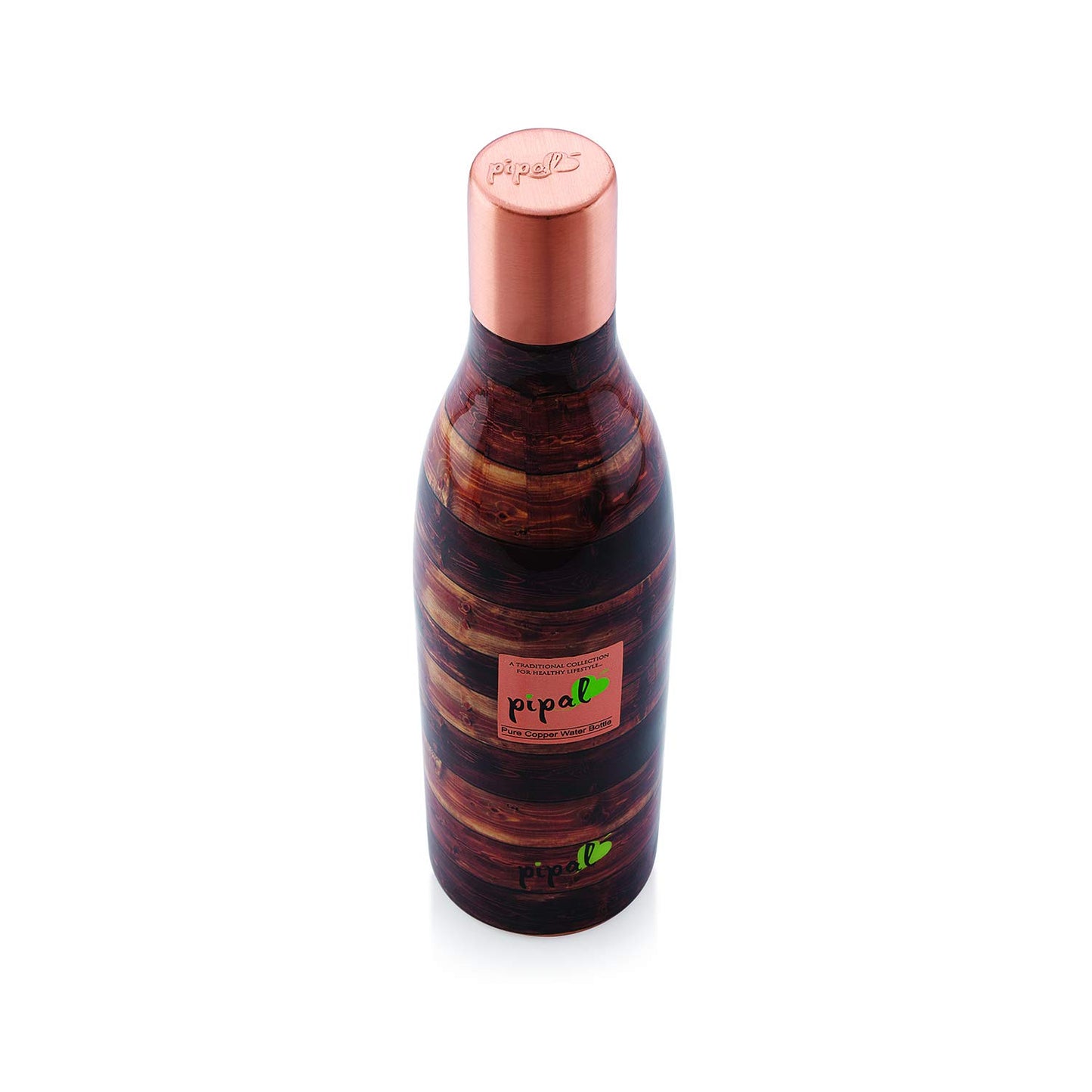 Buy Pipal Sanjivni Copper Water Bottle | Designer Wood | Everyday Use |