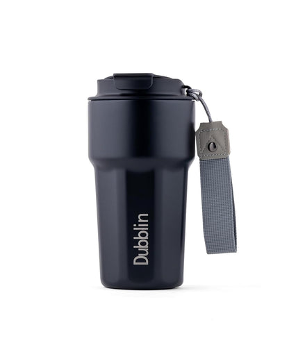 Dubblin Swing Stainless Steel Tea & Coffee Mug | Leak Proof | 500 ml | Black |