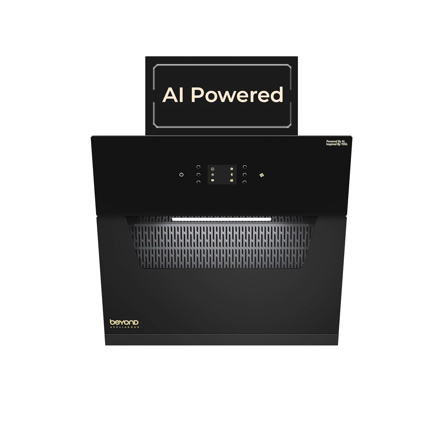 Beyond Elara Slant Chimney | Smart AI, Motion Sensor & Speakers | Touch Control | Radio | Whistle Counter | Auto Clean |