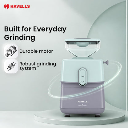 Havells Nutri Grind Atta Mill | 400W | High Torque Induction Motor | Slow Speed Grinding