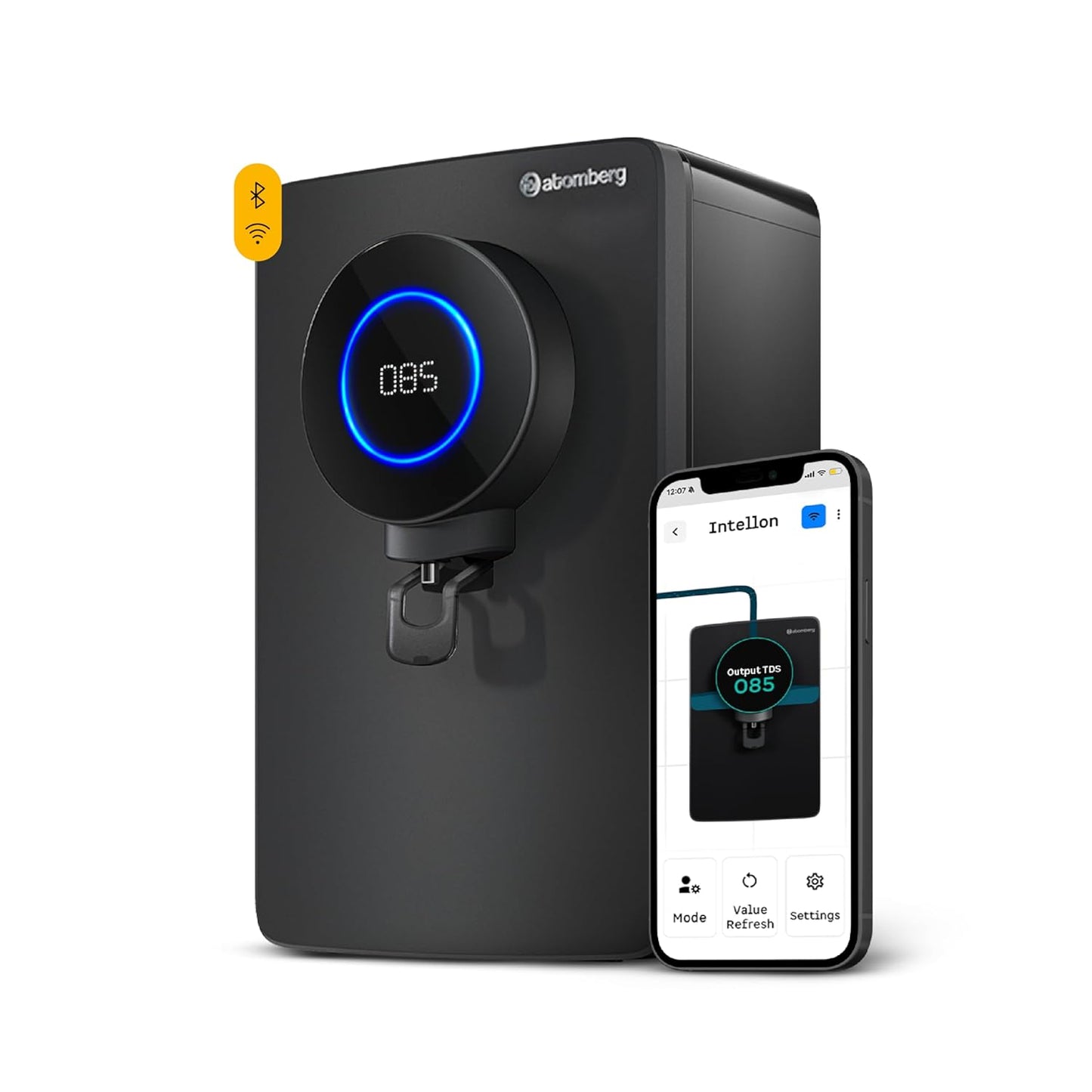 Atomberg Intellon Water Purifier | 4L | 4 Modes | TDS-Based Filtration | Smart IoT |