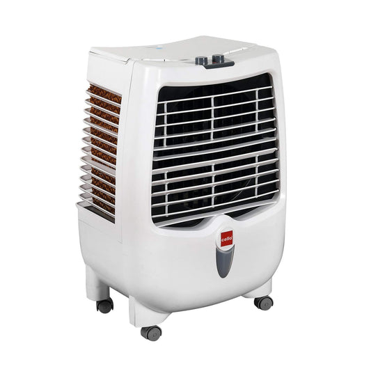 Cello Gem 22 Air Cooler | White | 22 Litres | 150 Watts | 3 Side Honey Comb |