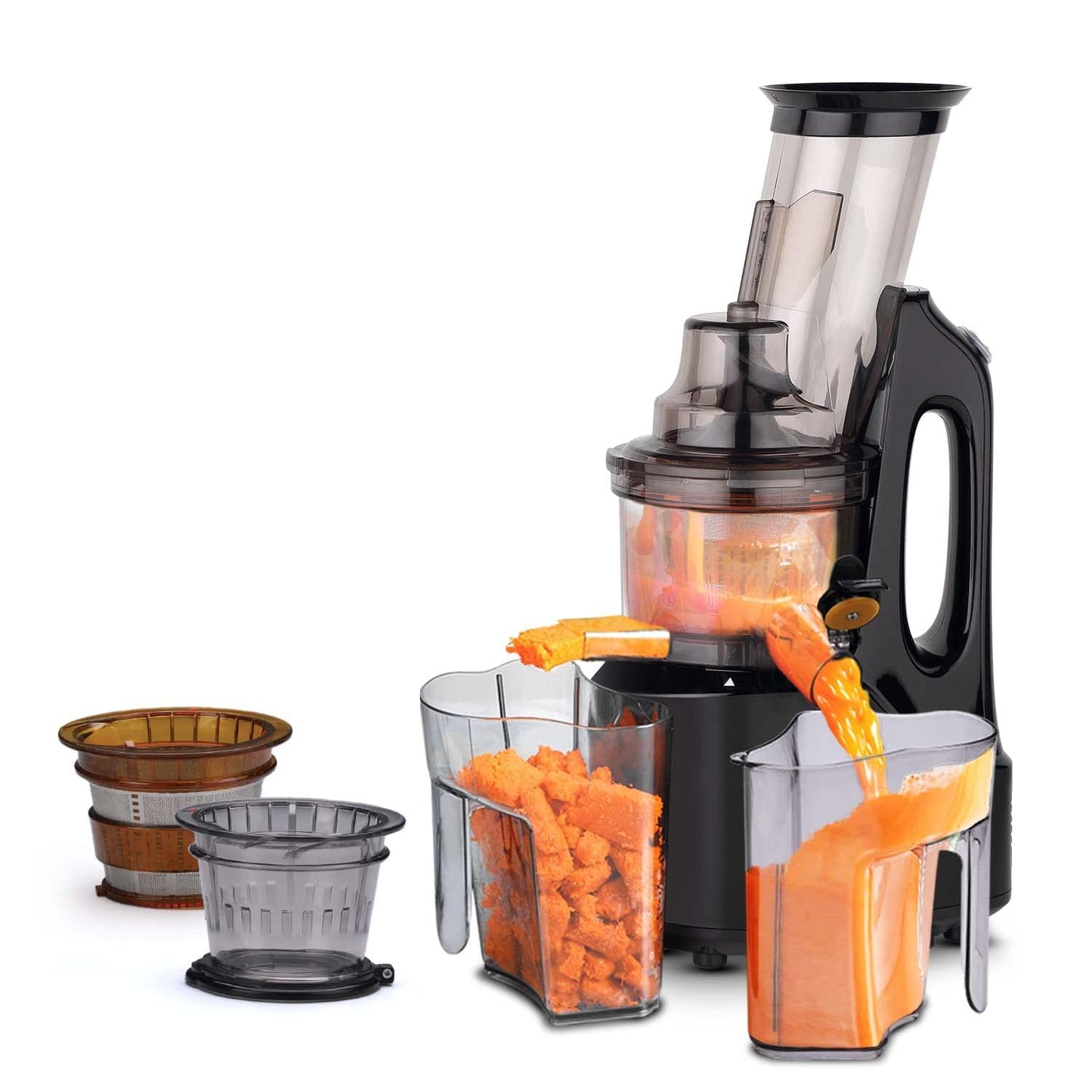 Agaro Royal All-in-1 Fruits & Vegetables Slow Juicer | 240W | Black |
