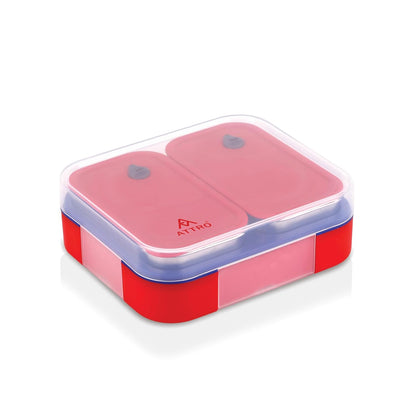 Attro Admire 2 Compartment SS Lunch Box | Removable Containers with Lids |