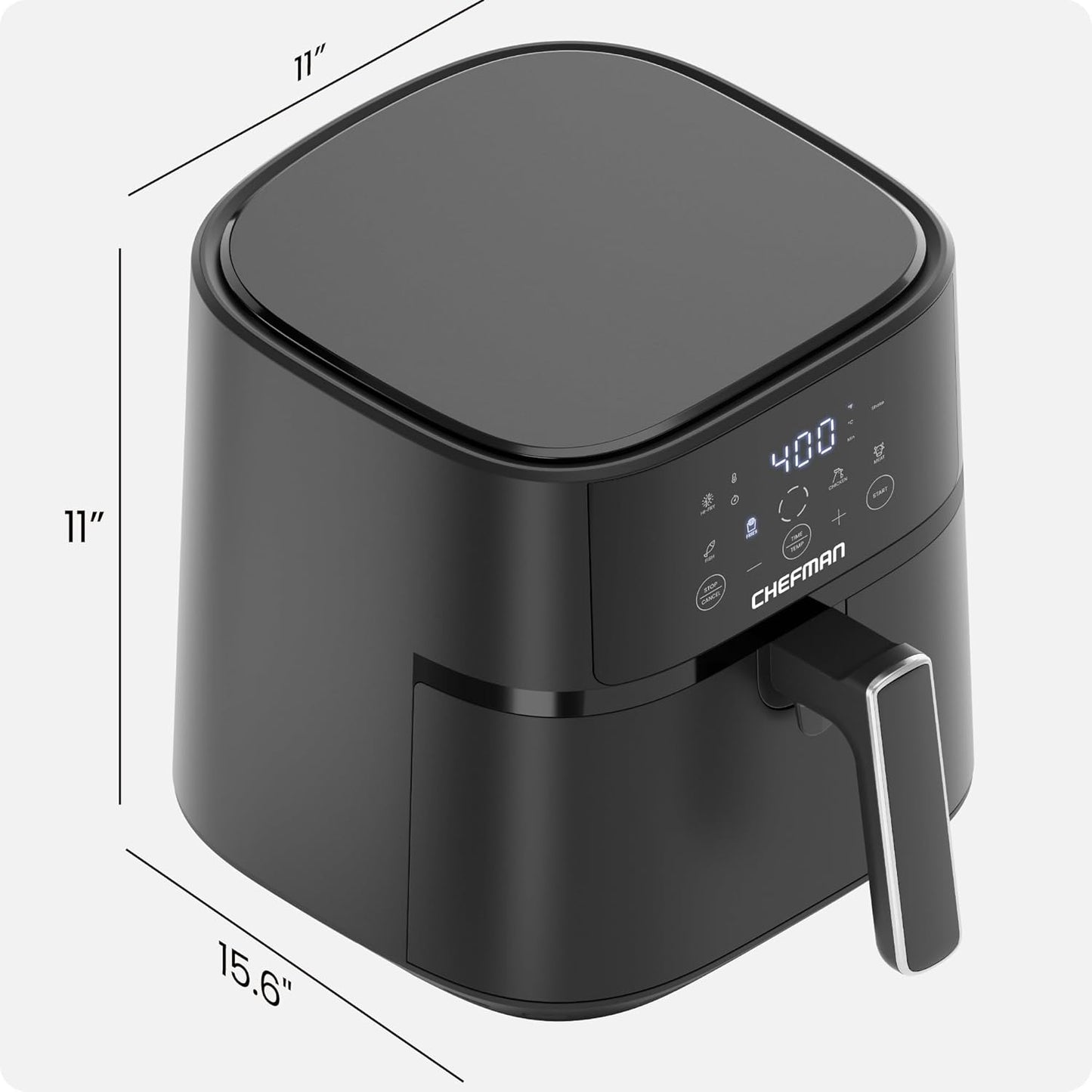 Chefman 6 QT Compact Airfryer | Hi-Fry Technology | Touchscreen Controls | Black |