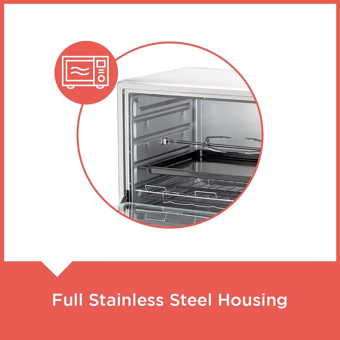 BLACK+DECKER 30 L | Oven Toaster Griller with Rotisserie | Grey