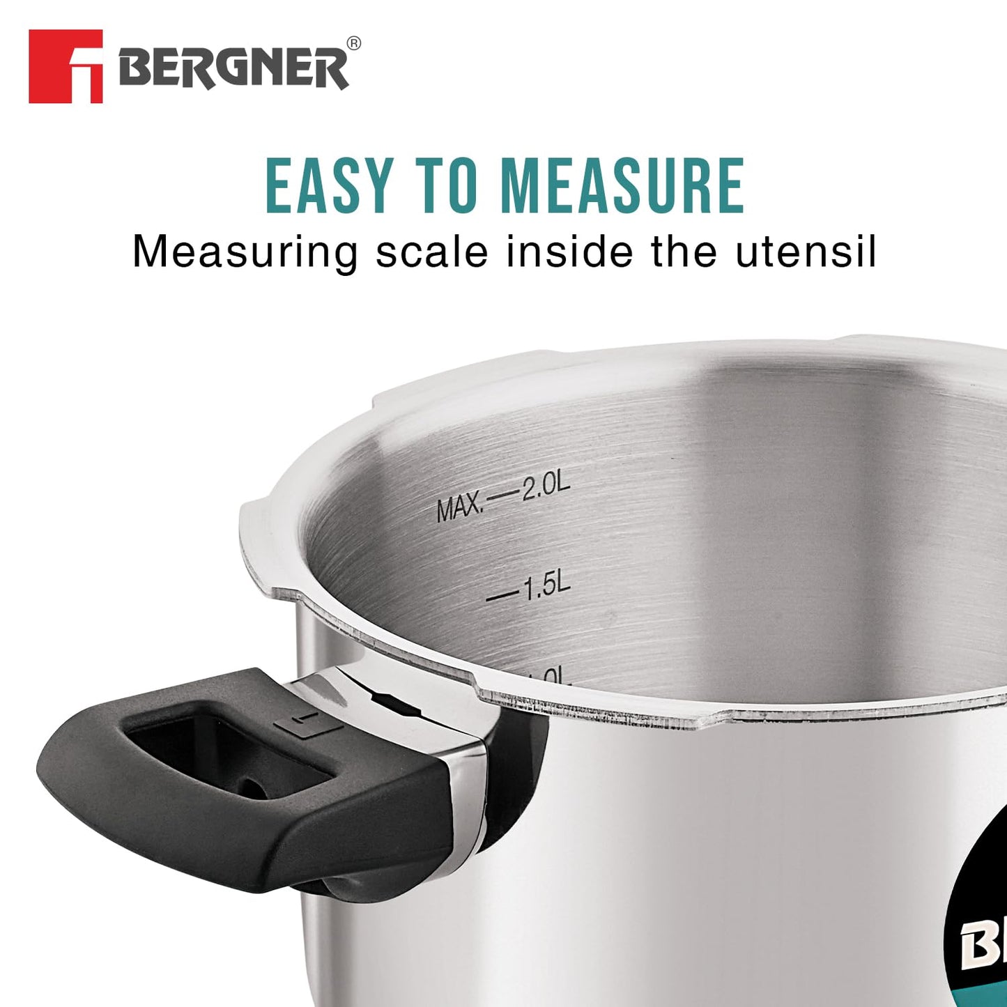 Bergner Tri-Max | 3 Litres |Triply Pressure Cooker | Outer Lid Cooker |