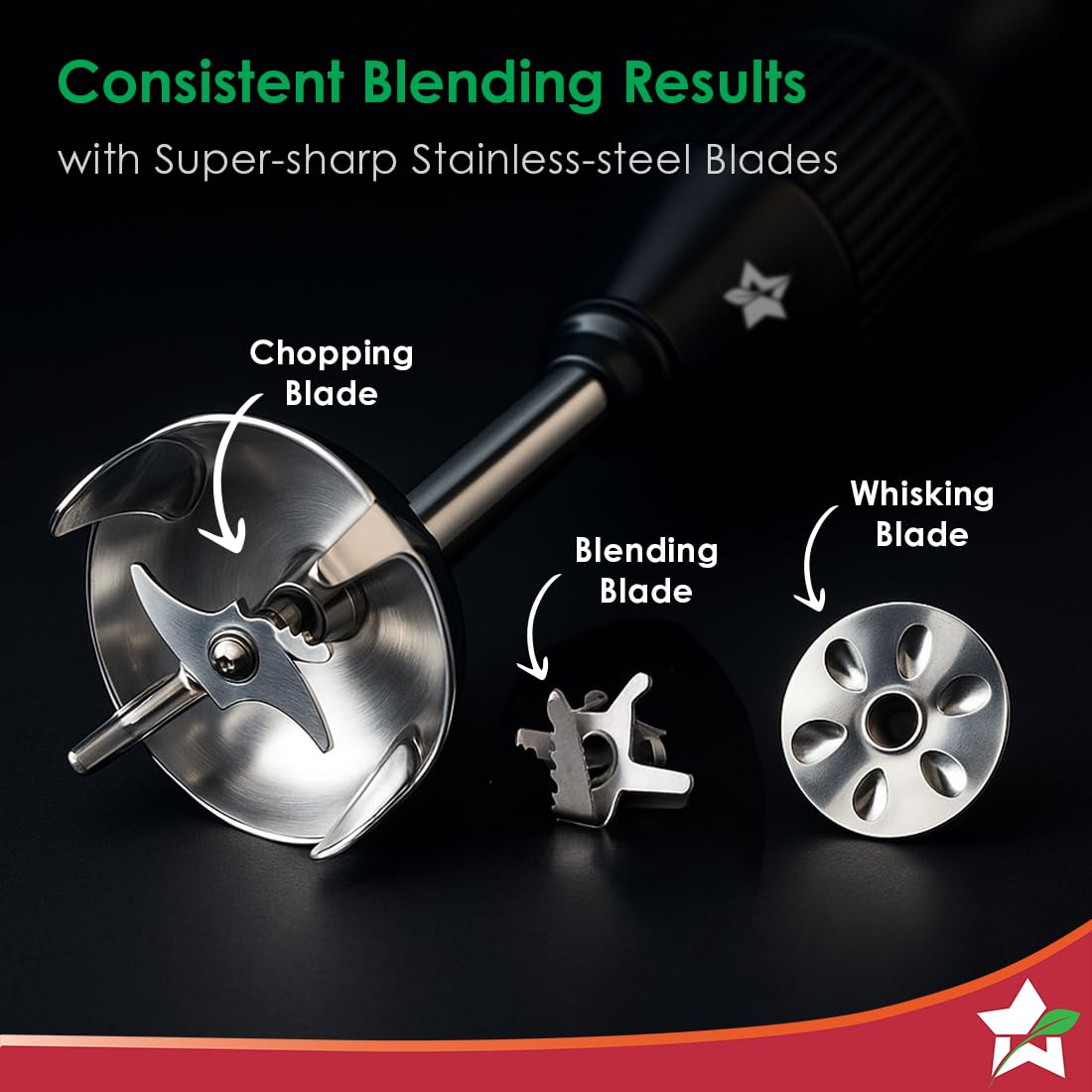 Wonderchef Primary Plus Hand Blender | 250W | 2 Years Warranty | Black | - Infinia Home and Kitchen