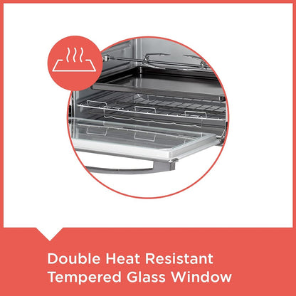 BLACK+DECKER 30 L | Oven Toaster Griller with Rotisserie | Grey