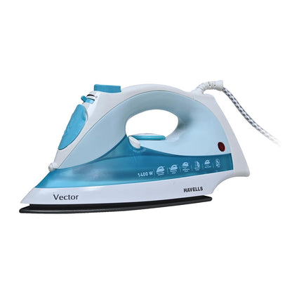 Havells Vector | Stainless Steel | Steam Iron Press | 1400 Watts | 18g/Min | Anti Drip Self Cleaning Function |