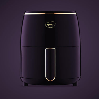 Pigeon Healthifry + Digital Airfryer with 2 Silicone Baskets | 4.2 L | 360° High Speed Air Circulation Technology | Purple |