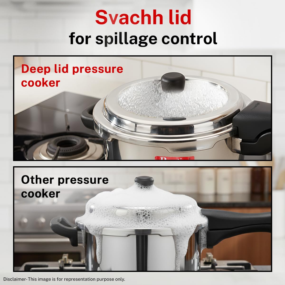 Prestige Deluxe Stainless Steel Alpha Pressure Cooker | 3 Litre | 10 Year Warranty |