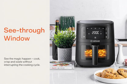 Nutricook Vision AIr Fryer | 4.5 L | 6 Cooking Programs | 1300W | 2 Years Warranty | Black |