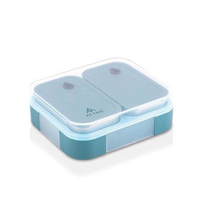 Attro Admire 2 Compartment SS Lunch Box | Removable Containers with Lids |