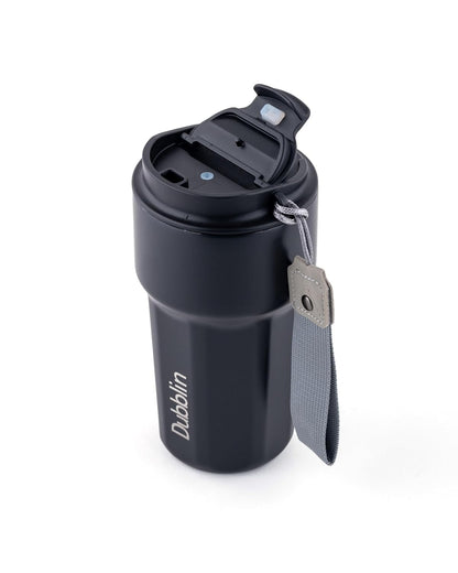 Dubblin Swing Stainless Steel Tea & Coffee Mug | Leak Proof | 500 ml | Black |
