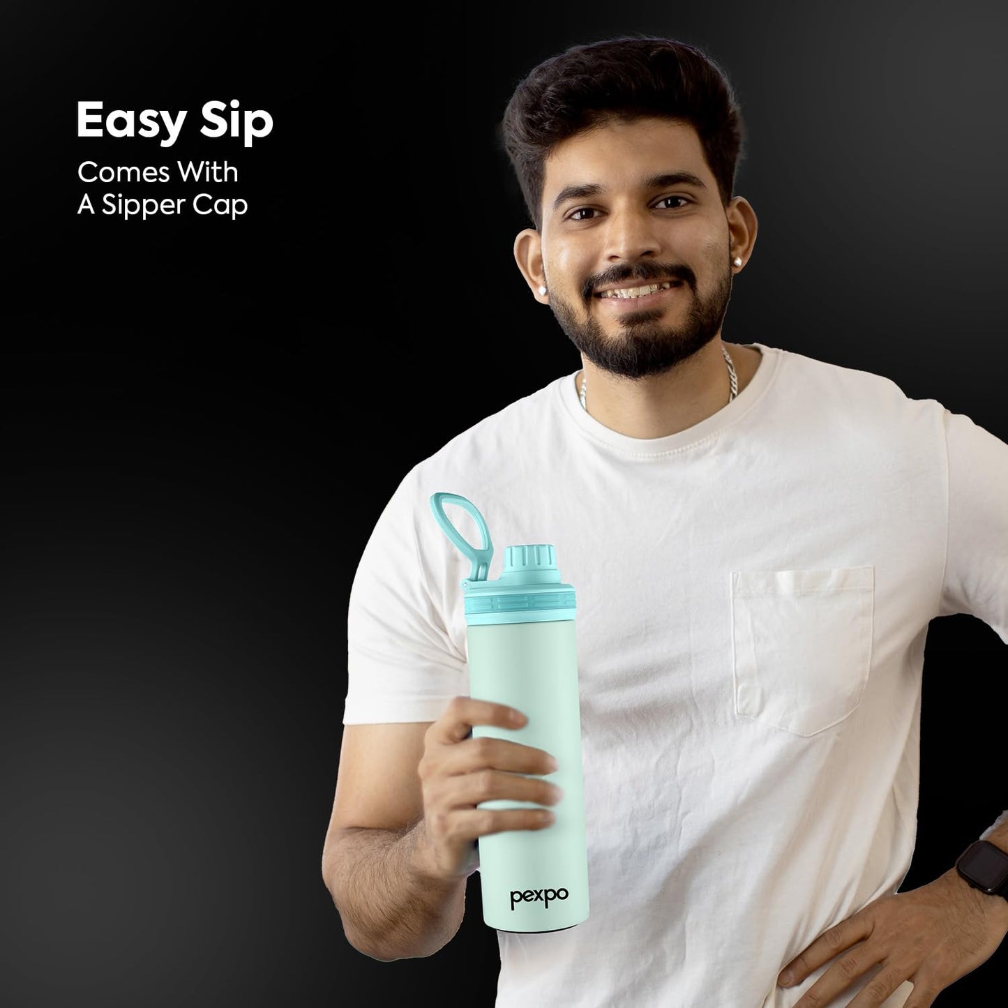 PEXPO Aqua Sip | 900 ml | ISI Certified | Stainless Steel |