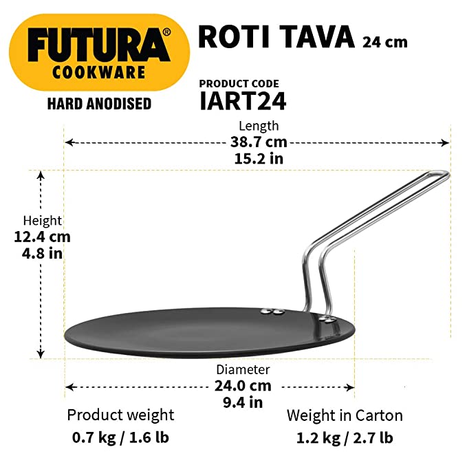 Hawkins Futura Roti Tava,24 cm