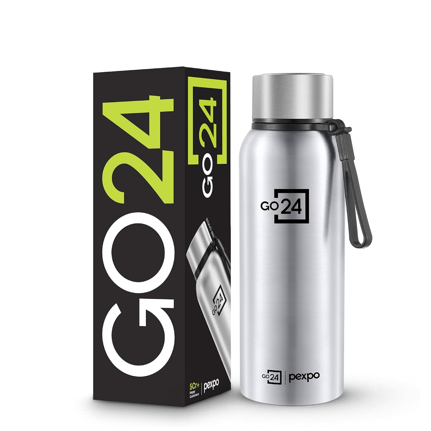 Pexpo Stainless Steel Insulated Flask Bravo | Leak Proof Lid | BPA Free | Hot & Cold |