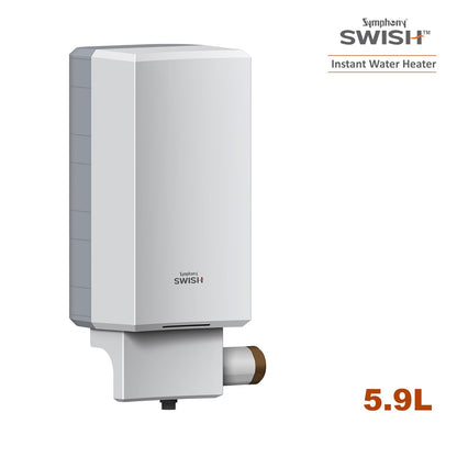 Symphony Swish with Puropod | 5.9 Litre | Instant Water Geyser | 3KW Heating |