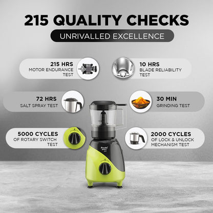 Preethi Peppy Pro | 4Jar | 750W | Green/Black - Infinia Home and Kitchen