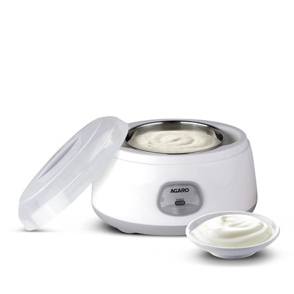 AGARO Classic Portable Yogurt Maker | 1.2L | 304 SS Container | Grey and White |