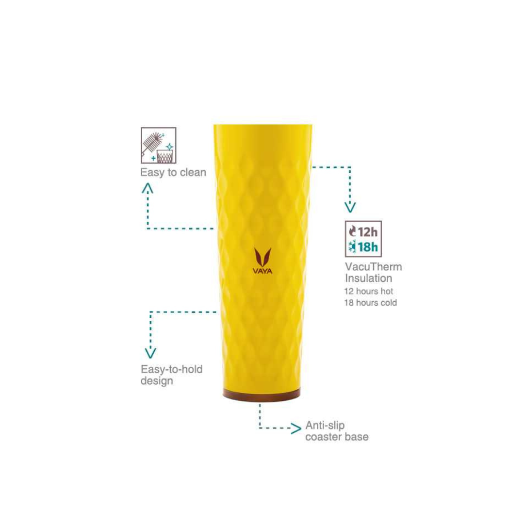 Vaya Drynk - 600 ml - Yellow - (Sipper + Gulper Lid)