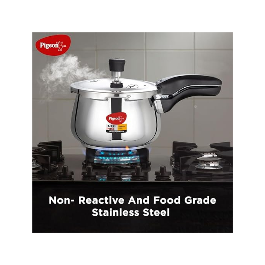 Pigeon Inox Pro Cooker | 2 Liter + Favo Flat Tawa Worth Rs. 995 FREE