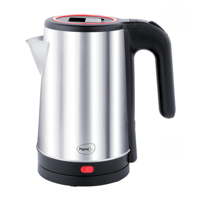 Pigeon Theros Stainless Steel Electric Kettle | 1.7 Litres | 1300 Watts | Heat Resistant Handle | Silver |